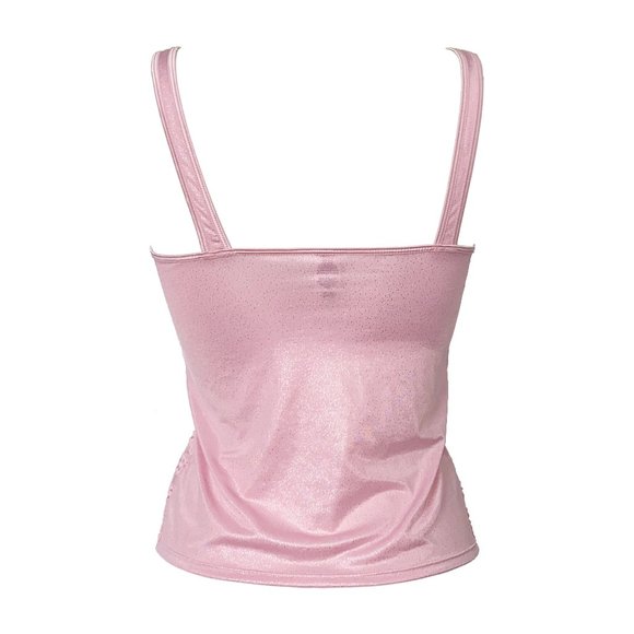 Sheer Shimmery Glitter & Lace Pink Camisoles S,M,L - Picture 2 of 2